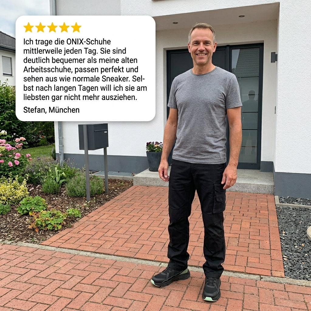 ONIX® S3 Sicherheitsschuh: 12 Stunden Schicht. Null Schmerzen.