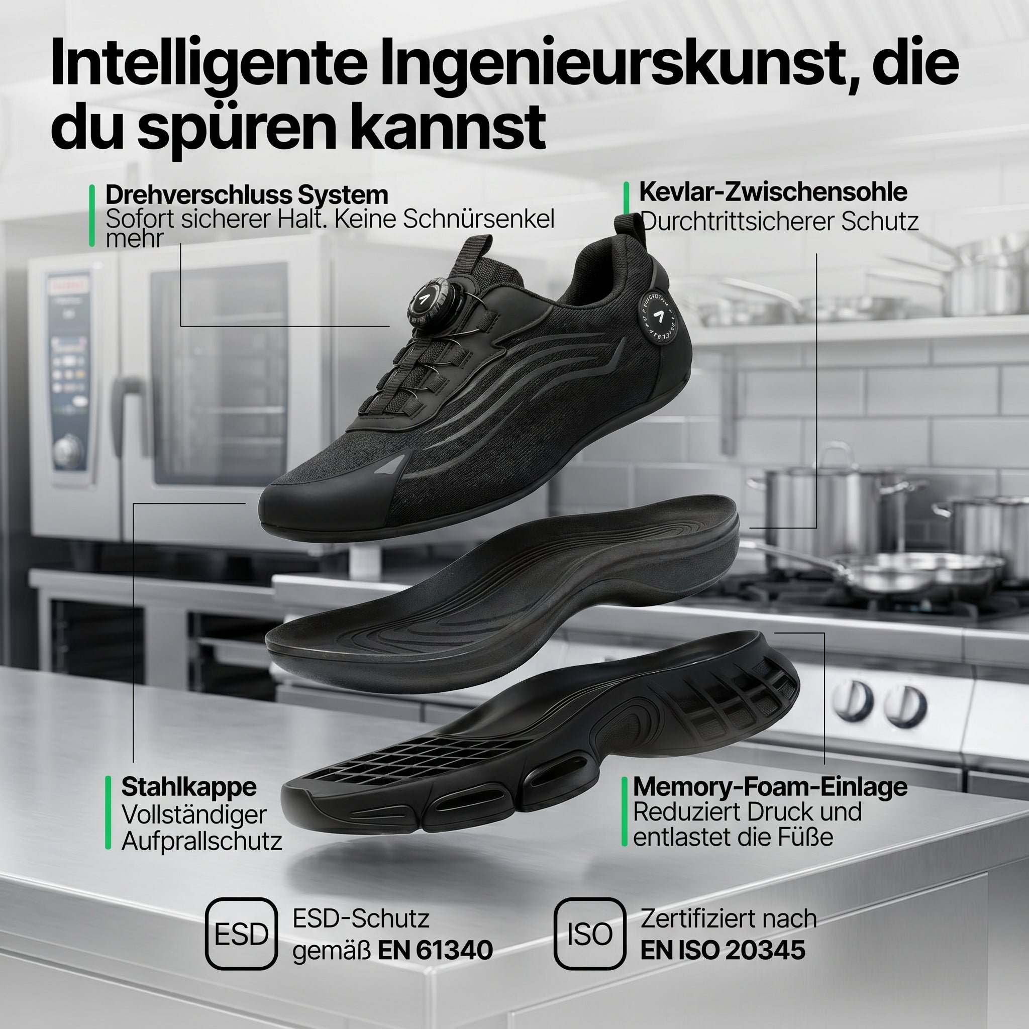 1+1 GRATIS: BLITZ® S3 Pro – Komfort für lange Schichten in der Küche
