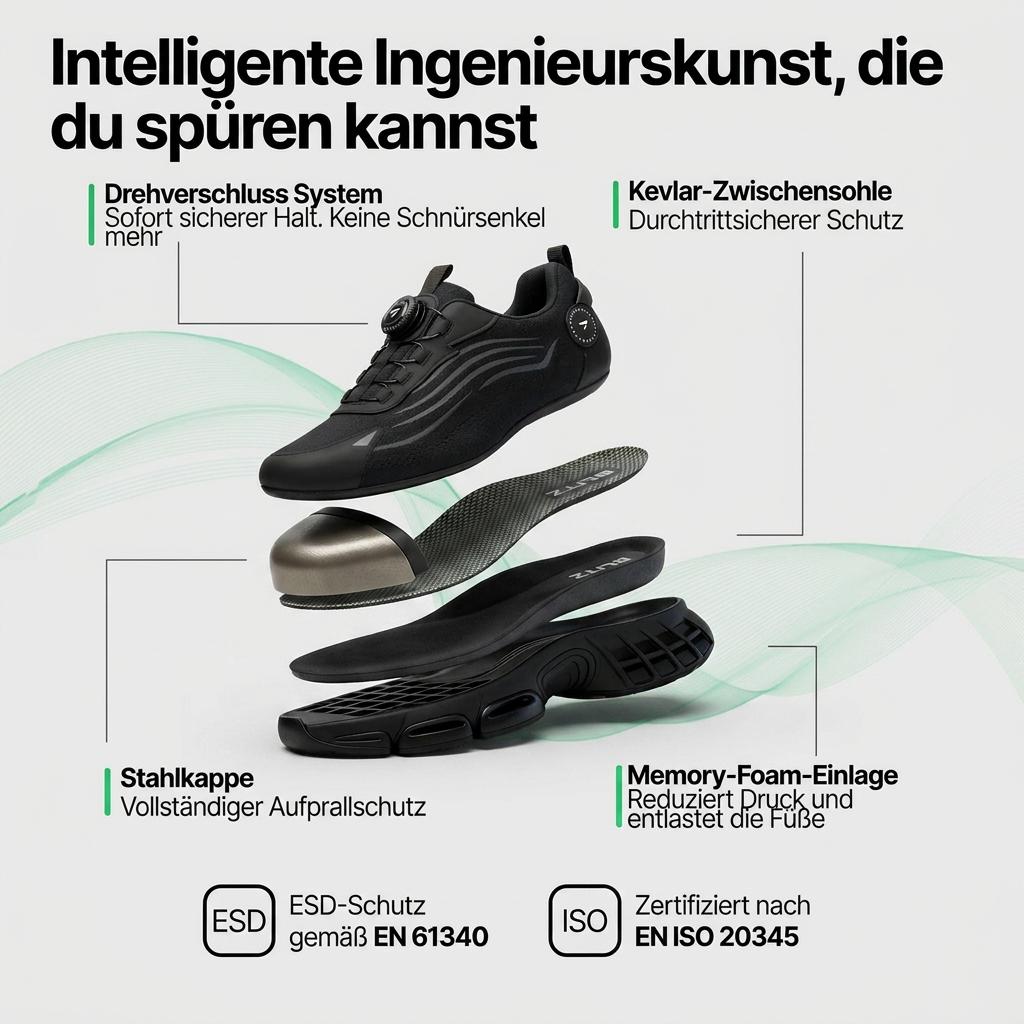 BLITZ® S3 Pro Damen: Endlich ein Sicherheitsschuh, der für Frauen gemacht ist